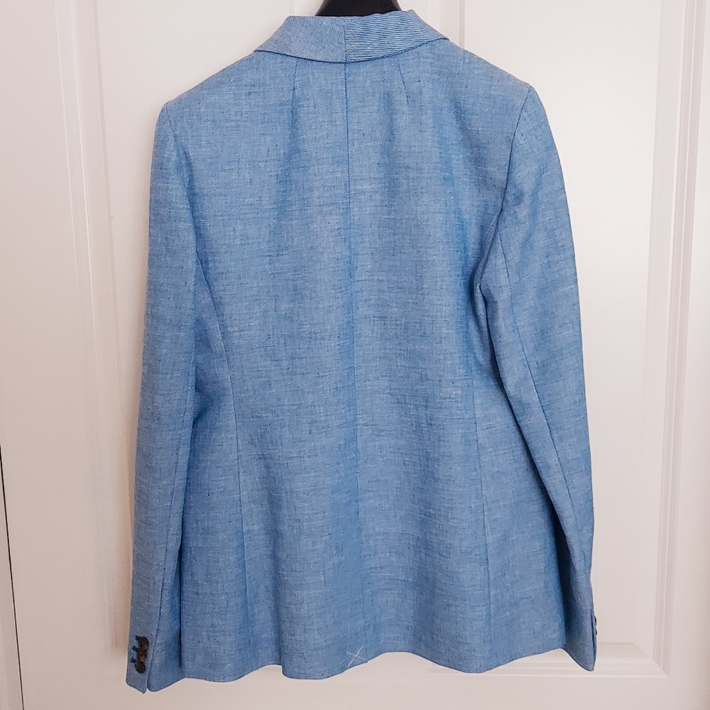 J. CREW New Parke Blazer in Stretch Linen - Atlantic White TALL - Picture 5 of 8
